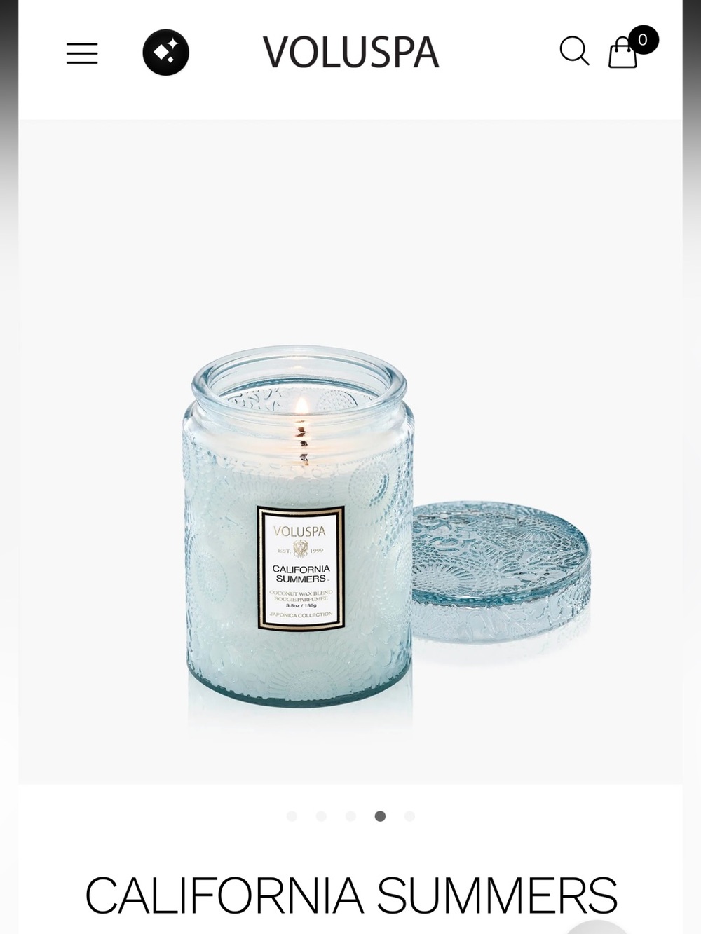 Voluspa Bundle Lght Blue Textured Glass Candle Jar French Cade Lavender, 2x1